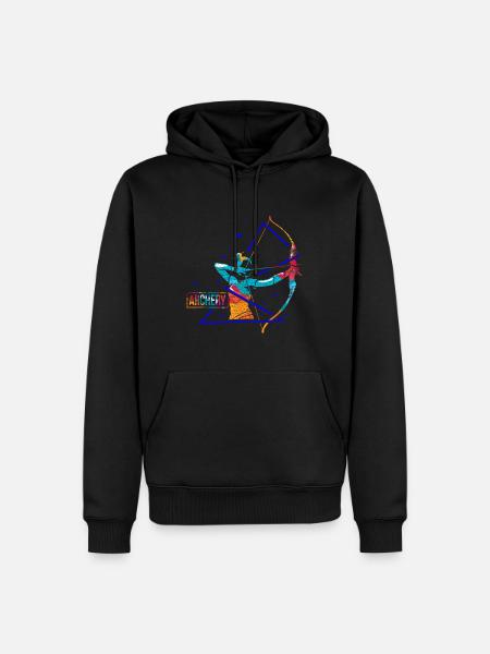 Präziser Bogenschütze Zielscheibe - Männer Premium Bio Hoodie - Schwarz