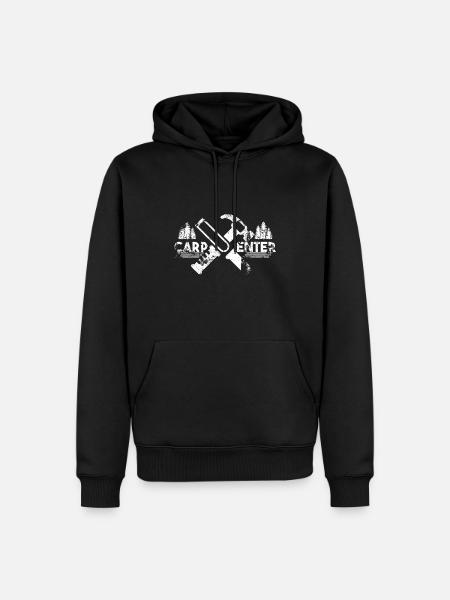 Carpenter Tischler Zimmerer - Männer Premium Bio Hoodie - Schwarz