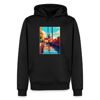 Toulouse Frankreich Vintage Reiseplakat Souvenir WPA - Männer Premium Bio Hoodie - Schwarz - Vorne - Nico (187cm)