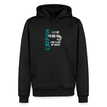 Catfish Fishing Sport Fishing Strong Fish - Men’s Premium Organic Hoodie - black - Front - Nico (187cm)
