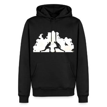 Fechter Fechtsport Fencer Fechten Fencing - Männer Premium Bio Hoodie - Schwarz - Vorne - Nico (187cm)