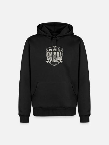 Mein Held ist Daryl - Männer Premium Bio Hoodie - Schwarz