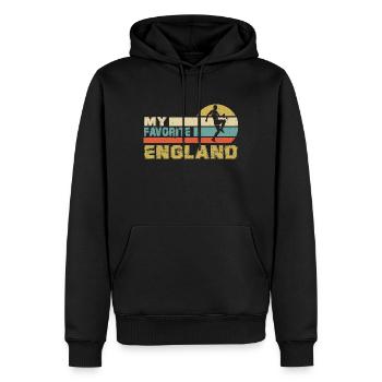 England Fußball Fussball Soccer 2022 - Männer Premium Bio Hoodie - Schwarz - Vorne - Nico (187cm)