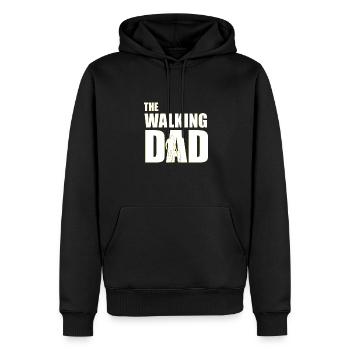 Der wandelnde Vater (weiß) Umriss - Männer Premium Bio Hoodie - Schwarz - Vorne - Nico (187cm)