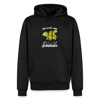 Großer Schwester Schildkröte 2021 - Männer Premium Bio Hoodie - Schwarz - Vorne - Nico (187cm)