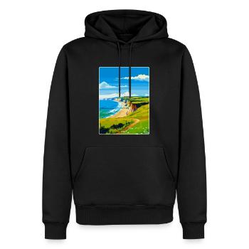 Dorset Uk Vintage Reiseposter Souvenir WPA - Männer Premium Bio Hoodie - Schwarz - Vorne - Nico (187cm)