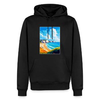 Dover England Uk Vintage Reiseplakat Souvenir - Männer Premium Bio Hoodie - Schwarz - Vorne - Nico (187cm)