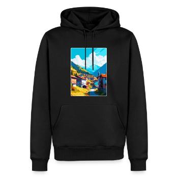 Artvin Türkei Vintage Reiseposter WPA Souvenir - Männer Premium Bio Hoodie - Schwarz - Vorne - Nico (187cm)