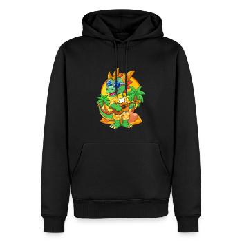Lunettes de soleil de plage d’été de dessin animé de dragon drôle - Sweat à capuche Premium bio Homme - noir - Devant - Nico (187cm)
