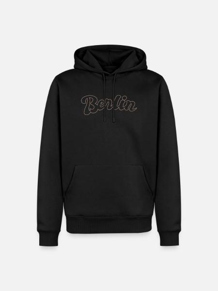 Berlin German Capital lettering - Men’s Premium Organic Hoodie - black