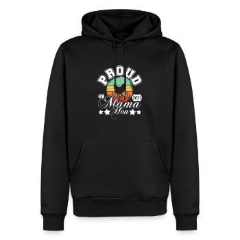 Cercle Soleil Rétro Félin Maman - Sweat à capuche Premium bio Homme - noir - Devant - Nico (187cm)