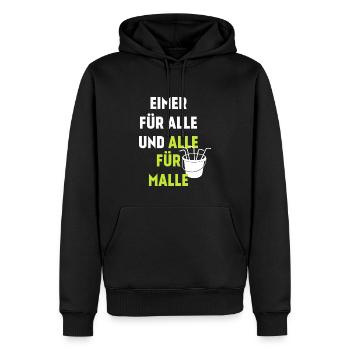 Eimer für Alle und alle für Malle - Männer Premium Bio Hoodie - Schwarz - Vorne - Nico (187cm)