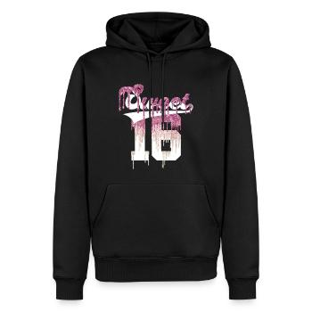 SWEET 16 ENFIN 16ÈME ANNIVERSAIRE - Sweat à capuche Premium bio Homme - noir - Devant - Nico (187cm)