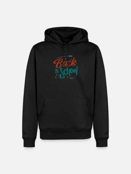 Back to school - Männer Premium Bio Hoodie - Schwarz