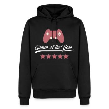 Gamer des Jahres Controller - Männer Premium Bio Hoodie - Schwarz - Vorne - Nico (187cm)