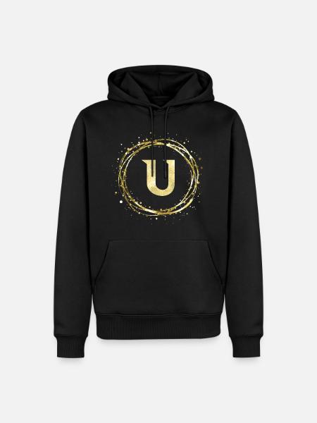 U - Männer Premium Bio Hoodie - Schwarz