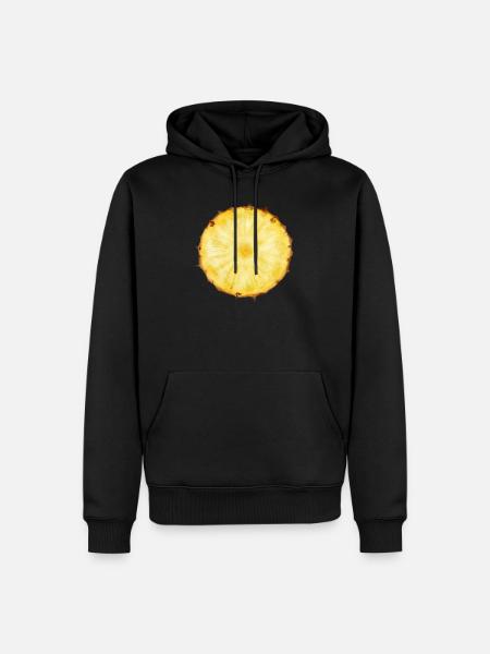 Ananas - Männer Premium Bio Hoodie - Schwarz