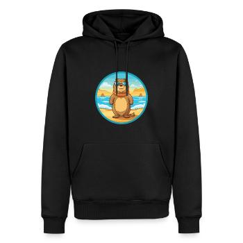 Gopher Aquarell Cartoon Kawaii Clipart Tier - Männer Premium Bio Hoodie - Schwarz - Vorne - Nico (187cm)
