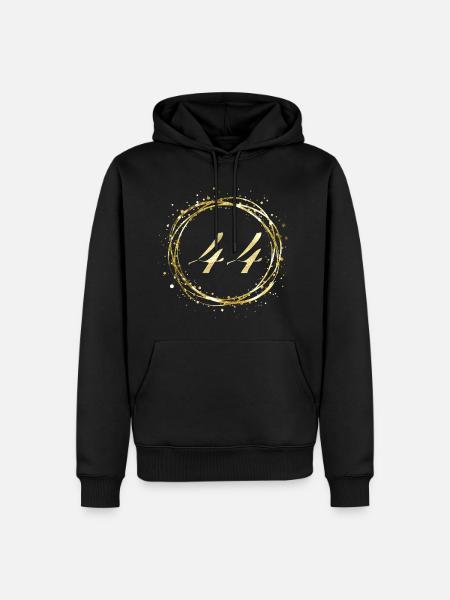 44 - Männer Premium Bio Hoodie - Schwarz