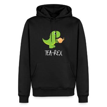 Tee - Männer Premium Bio Hoodie - Schwarz - Vorne - Nico (187cm)