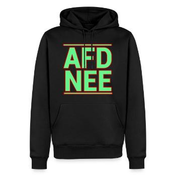 AFD NEE! - Männer Premium Bio Hoodie - Schwarz - Vorne - Nico (187cm)