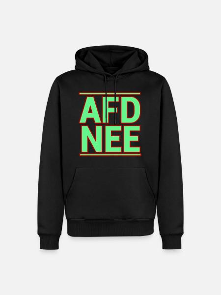 AFD NEE! - Männer Premium Bio Hoodie - Schwarz