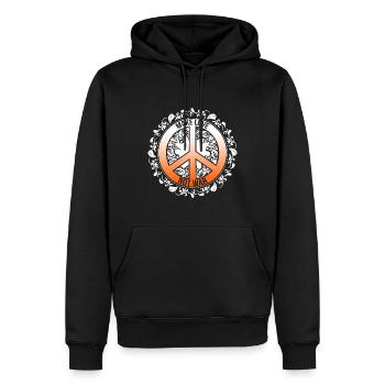 Make Love Not War Hippie Kostüm Weltfriendenstag - Männer Premium Bio Hoodie - Schwarz - Vorne - Nico (187cm)