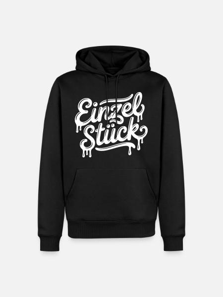Einzelstück (Farbe änderbar Personalisierung) - Männer Premium Bio Hoodie - Schwarz