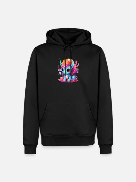 Cutiepie Draco - Männer Premium Bio Hoodie - Schwarz