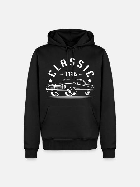 cLASSIC 1976 -Geschenkidee - - Männer Premium Bio Hoodie - Schwarz