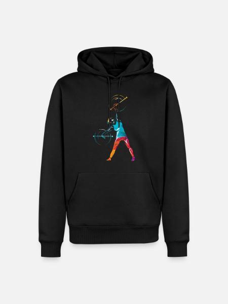 Schwungvolles Stabdrehen Majorette - Männer Premium Bio Hoodie - Schwarz