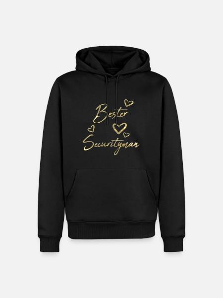 Bester Securityman - Männer Premium Bio Hoodie - Schwarz