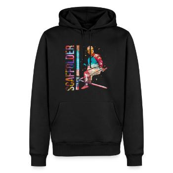 Wackerer Gerüstbauer Fassadenbau - Männer Premium Bio Hoodie - Schwarz - Vorne - Nico (187cm)