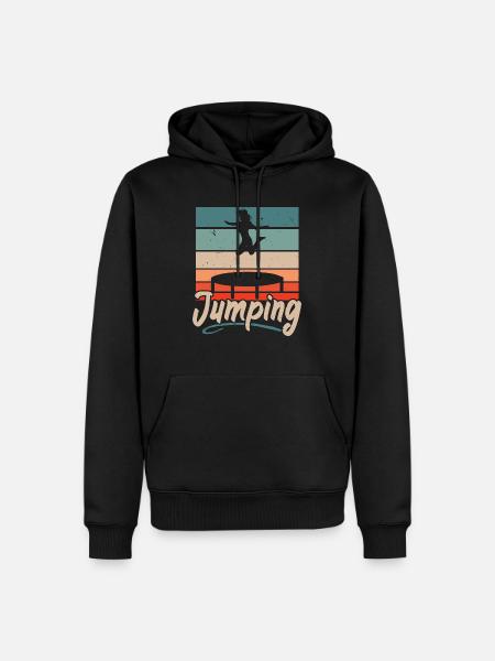 Springendes Trampolin Trampolin Trampolinspringen - Männer Premium Bio Hoodie - Schwarz