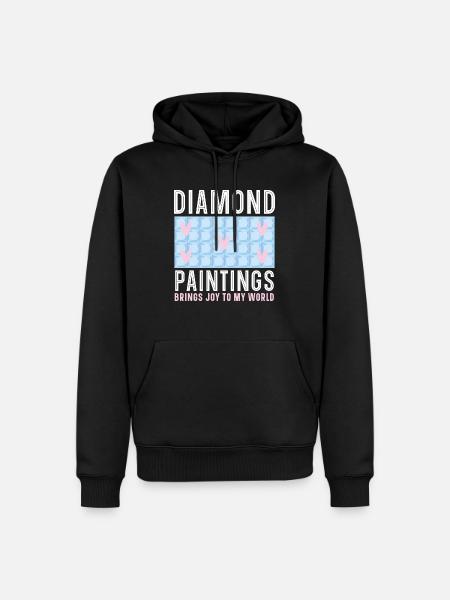 Diamantmalerei Handwerkszeug Diamantmaler - Männer Premium Bio Hoodie - Schwarz