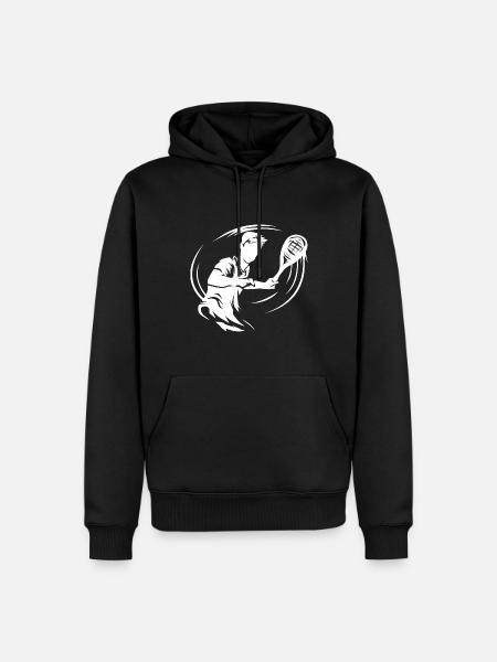 Behender Speedminton Matchgewinner - Männer Premium Bio Hoodie - Schwarz