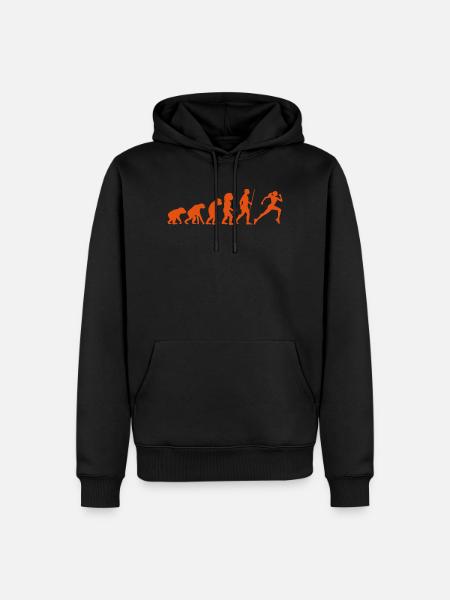 Evolution Joggerin - Männer Premium Bio Hoodie - Schwarz