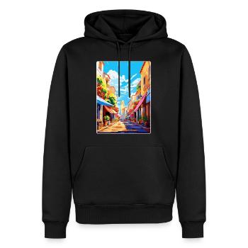 Perpignan Frankreich Vintage Reiseplakat Souvenir - Männer Premium Bio Hoodie - Schwarz - Vorne - Nico (187cm)