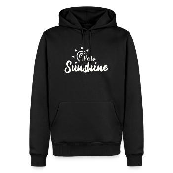 Hello Sunshine - Männer Premium Bio Hoodie - Schwarz - Vorne - Nico (187cm)