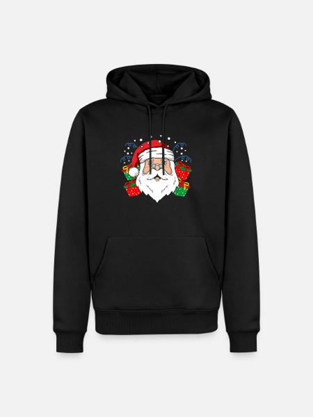 Santa Weihnachtsmann - Männer Premium Bio Hoodie - Schwarz