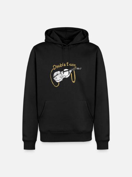 Groovender Kontrabass Swingclub - Männer Premium Bio Hoodie - Schwarz