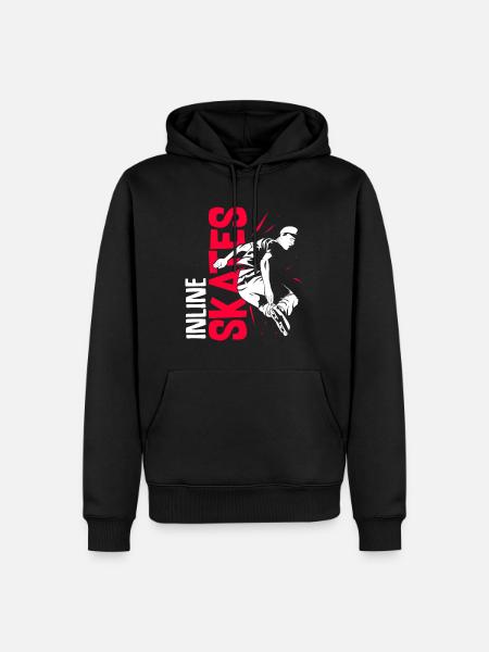 Rasante Inline Skates Asphaltkurs - Männer Premium Bio Hoodie - Schwarz