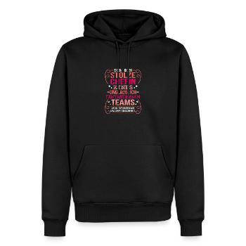 Stolze Chefin Firma Boss - Männer Premium Bio Hoodie - Schwarz - Vorne - Nico (187cm)