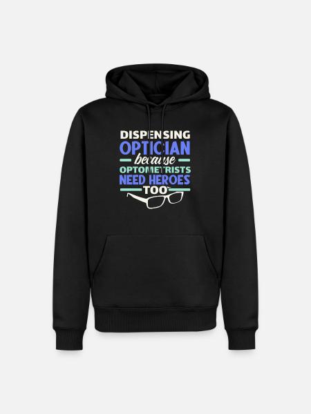 Optiker Brillenflüsterer Optometrie - Männer Premium Bio Hoodie - Schwarz