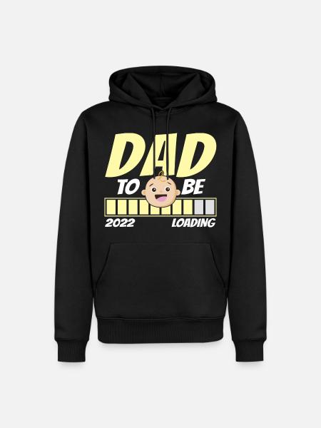 Werde Vater 2022 Loading Papa - Männer Premium Bio Hoodie - Schwarz
