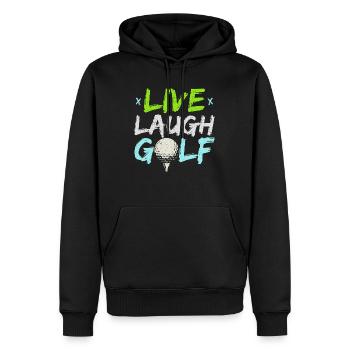 Leben Lachen Golfspieler Bester Golfer aller Zeite - Männer Premium Bio Hoodie - Schwarz - Vorne - Nico (187cm)
