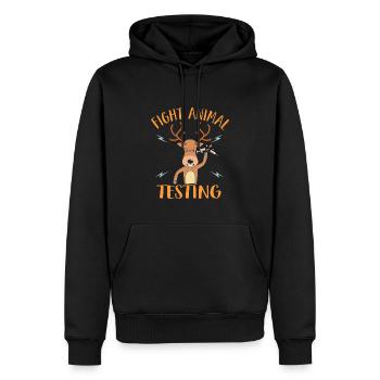 Fight Animal Testing Animal Rights Fighter - Männer Premium Bio Hoodie - Schwarz - Vorne - Nico (187cm)