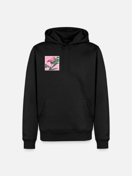 Flamingo#2 - Männer Premium Bio Hoodie - Schwarz