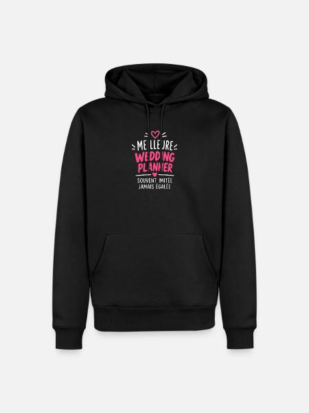 Bester Hochzeitsplaner - Männer Premium Bio Hoodie - Schwarz