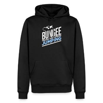  Bungee Jumper Geschenkidee, Bungy Jumps, Bungee - Männer Premium Bio Hoodie - Schwarz - Vorne - Nico (187cm)
